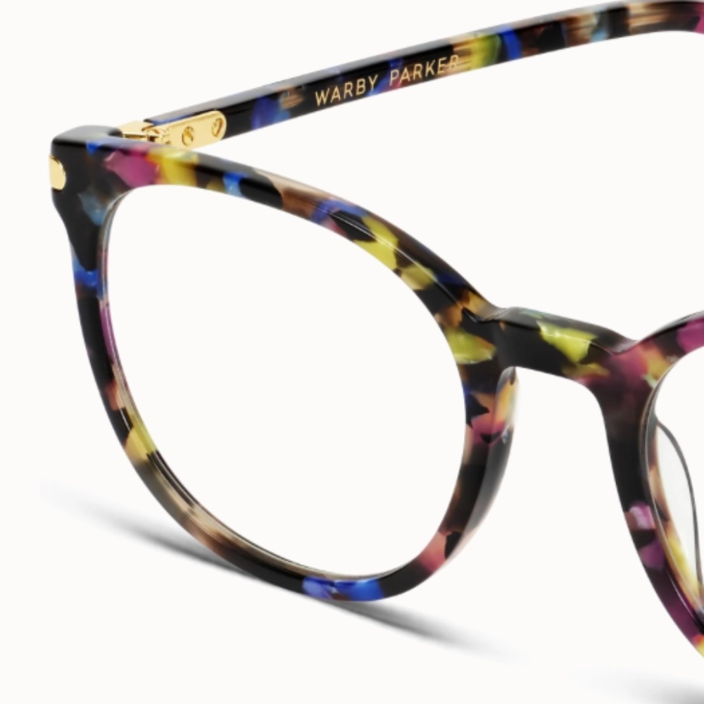 Warby Parker Gillian Eyeglasses Confetti Tortoise with Polished Gold Medium